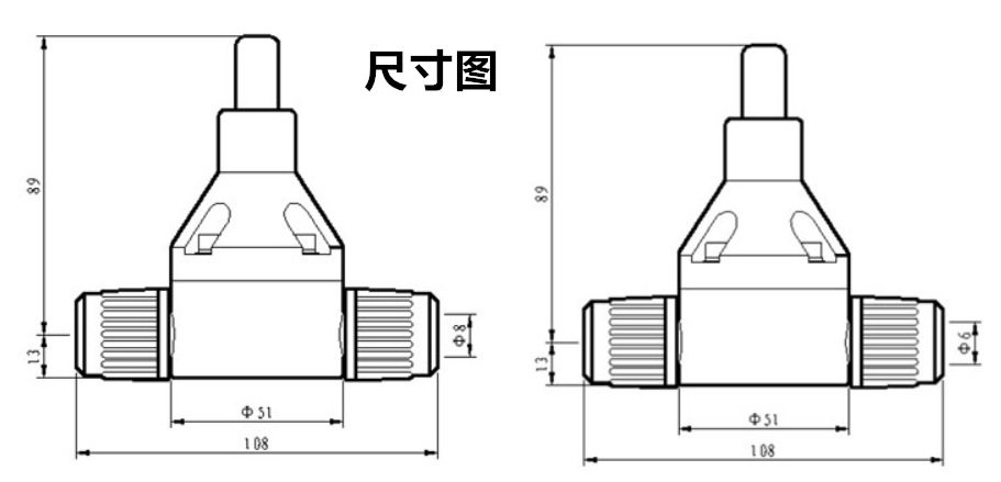 塑料软管背压阀尺寸图